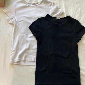 Cotton On Black and White Short Sleeve Tees